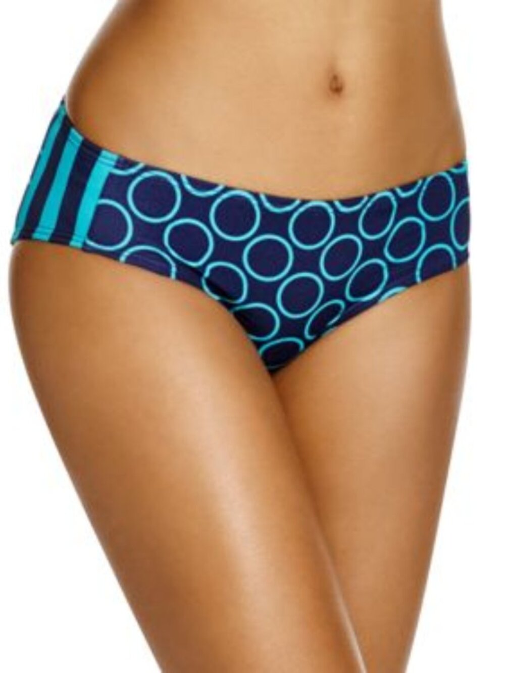 DKNY Swim Womens Printed Hipster Swim Bottom Separates Currant Beach Size L NWT